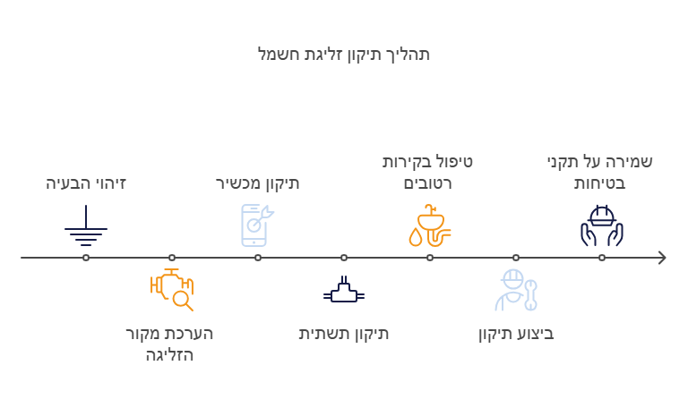 מה כולל תיקון זליגת חשמל